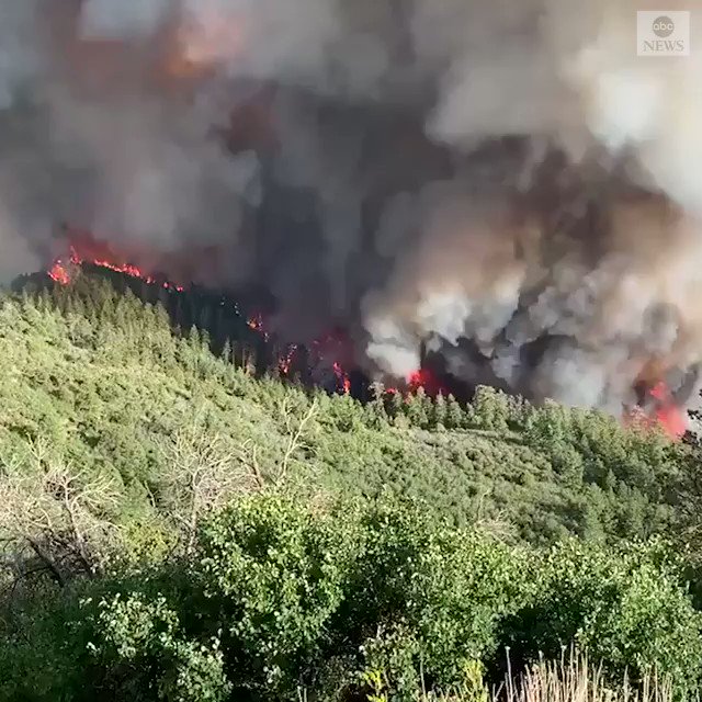 The East Canyon Fire near Mancos, Colorado, which broke out after a thunderstorm, grew to over 2,700 acres and was just 5% contained.  The National Weather Service issued a warning for the third consecutive day for high temperatures and wind gusts