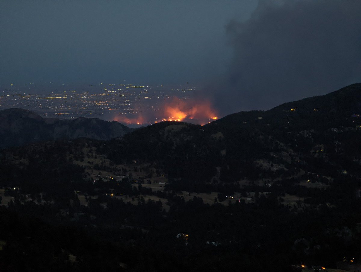 The MarshallFire looks much tamer than earlier this evening