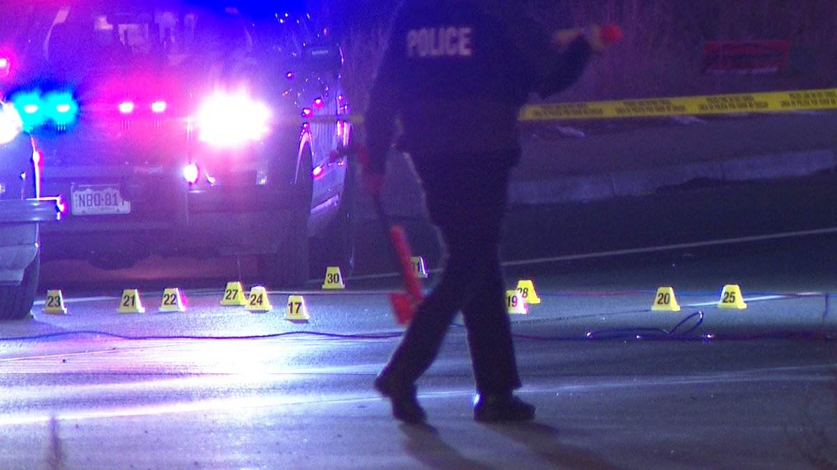 The scene of an officer-involved shooting in Arvada at Sheridan Boulevard and Ralston Road