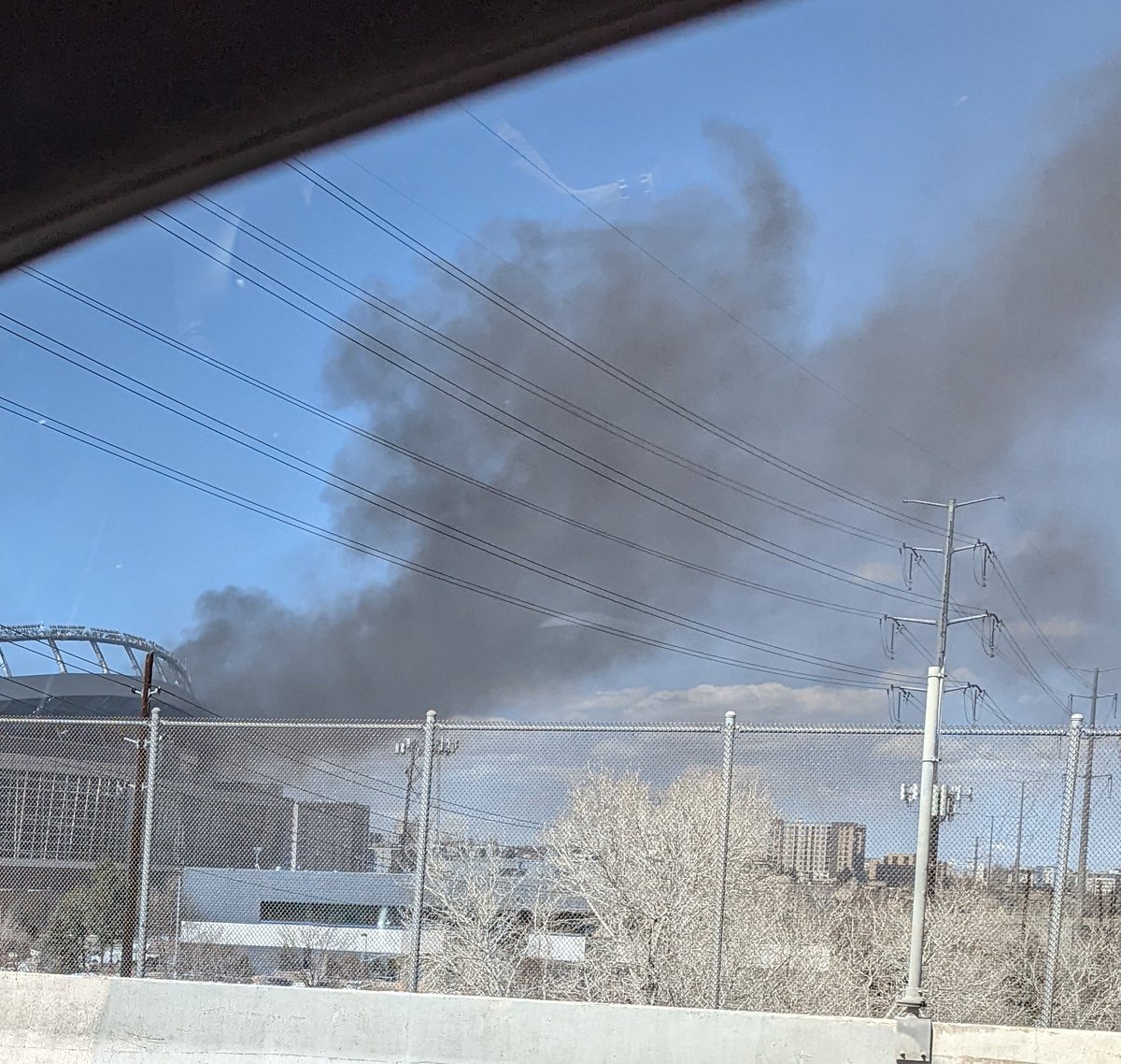 Denver Fire Department crews are extinguishing a fire at Mile high stadium, 1701 Bryant. Unknown cause at this time, but fire affected has affected the suite are and the third level seating area