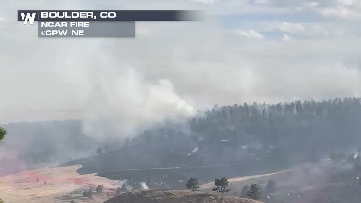 Smoke is still emitting from the NCARFire near Boulder, CO.  Aircraft have been dropping fire retardant over the area to help put out the fire.