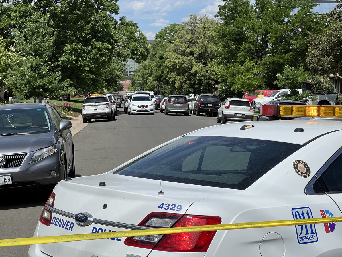 E Colorado Ave between S Dahlia St & S Clermont St remains closed as police continue investigating an overnight shooting that killed one &amp; injured three others at a party.