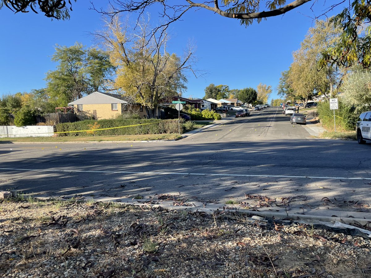 Shooting that stemmed from a house party around 3AM in Adam's County. Investigators tell one person is dead and multiple other victims were shot. There are dozens of evidence markers on Dakin Street