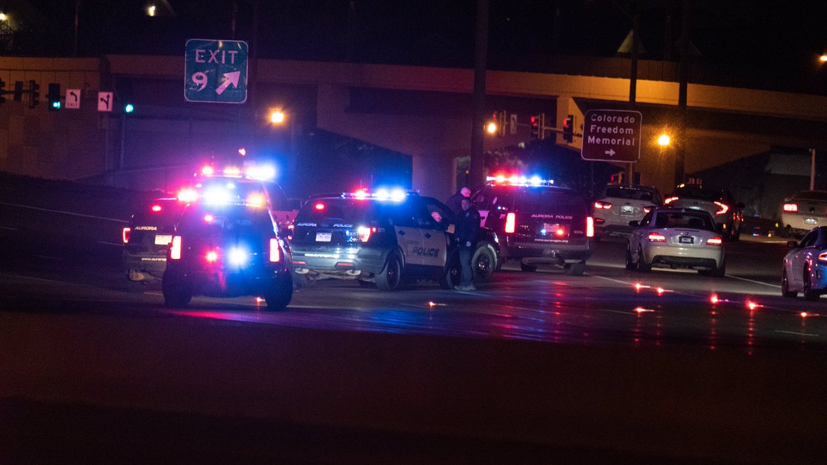 Aurora Police blocking off a portion of I-225 near 6th Ave as they investigate a shooting where two people suffered non-life-threatening injuries