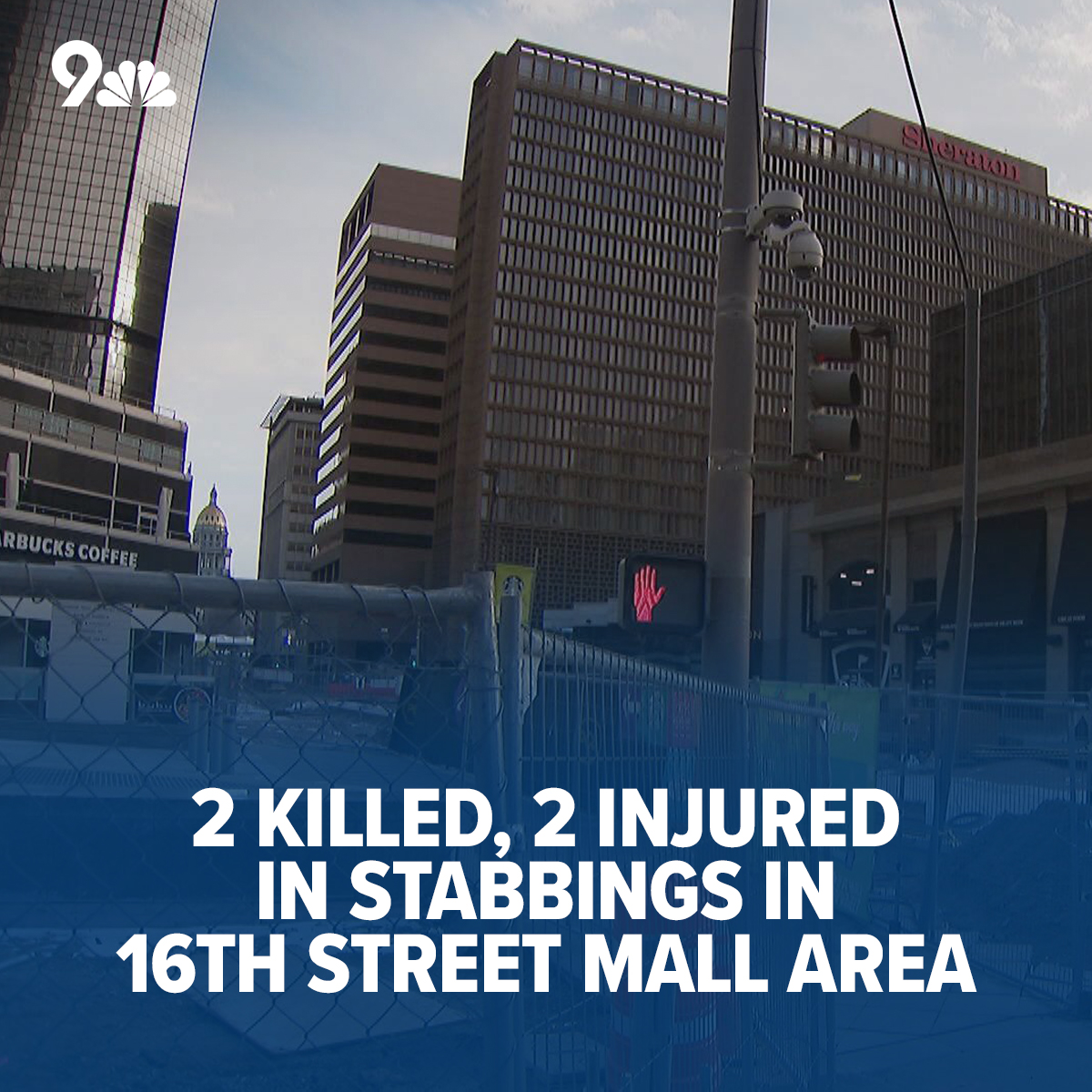 Two people were killed and two others were injured in a series of stabbings in downtown Denver