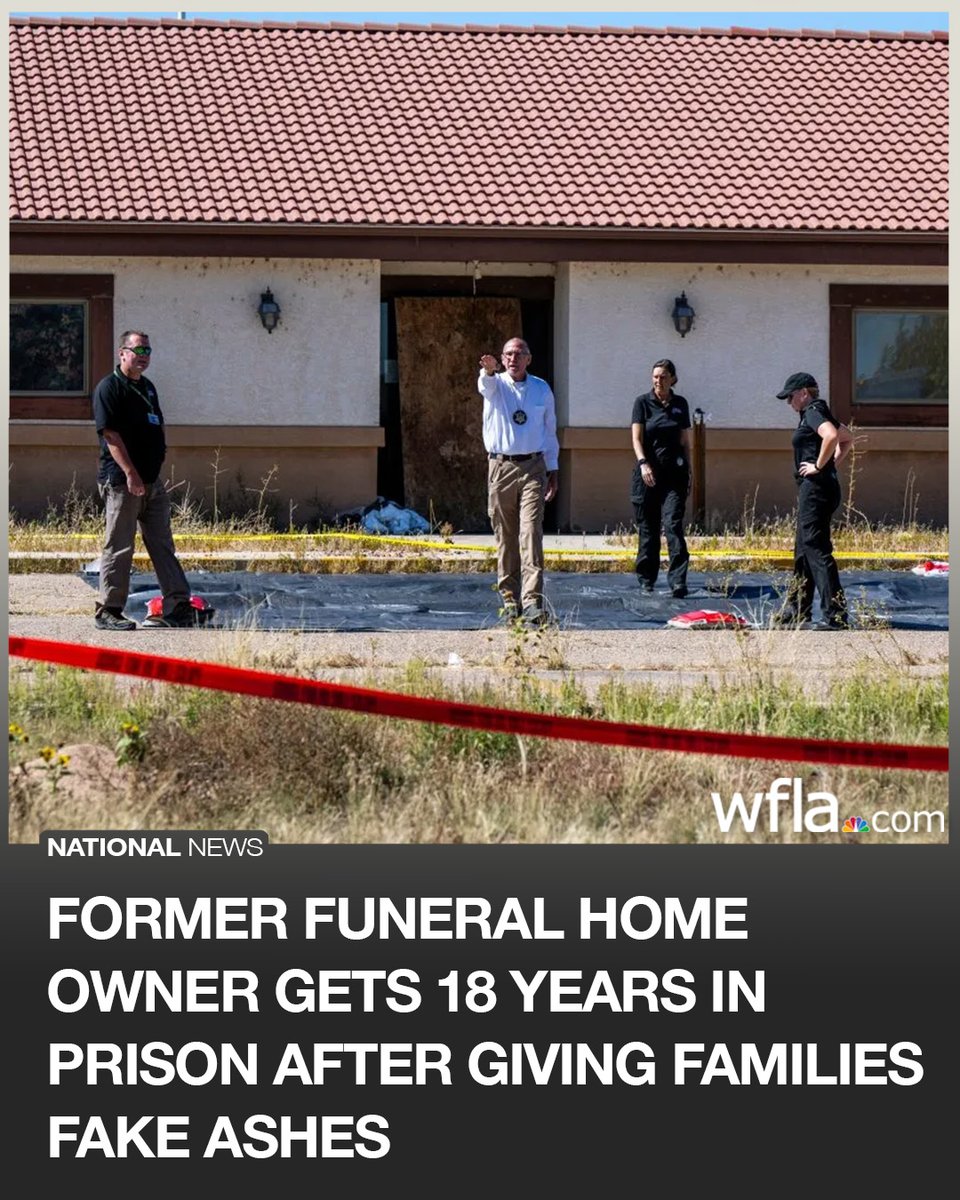 A former Colorado funeral home owner who helped her ex-husband hide nearly 200 decomposing bodies in a building was sentenced Monday to 18 years on a federal fraud charge