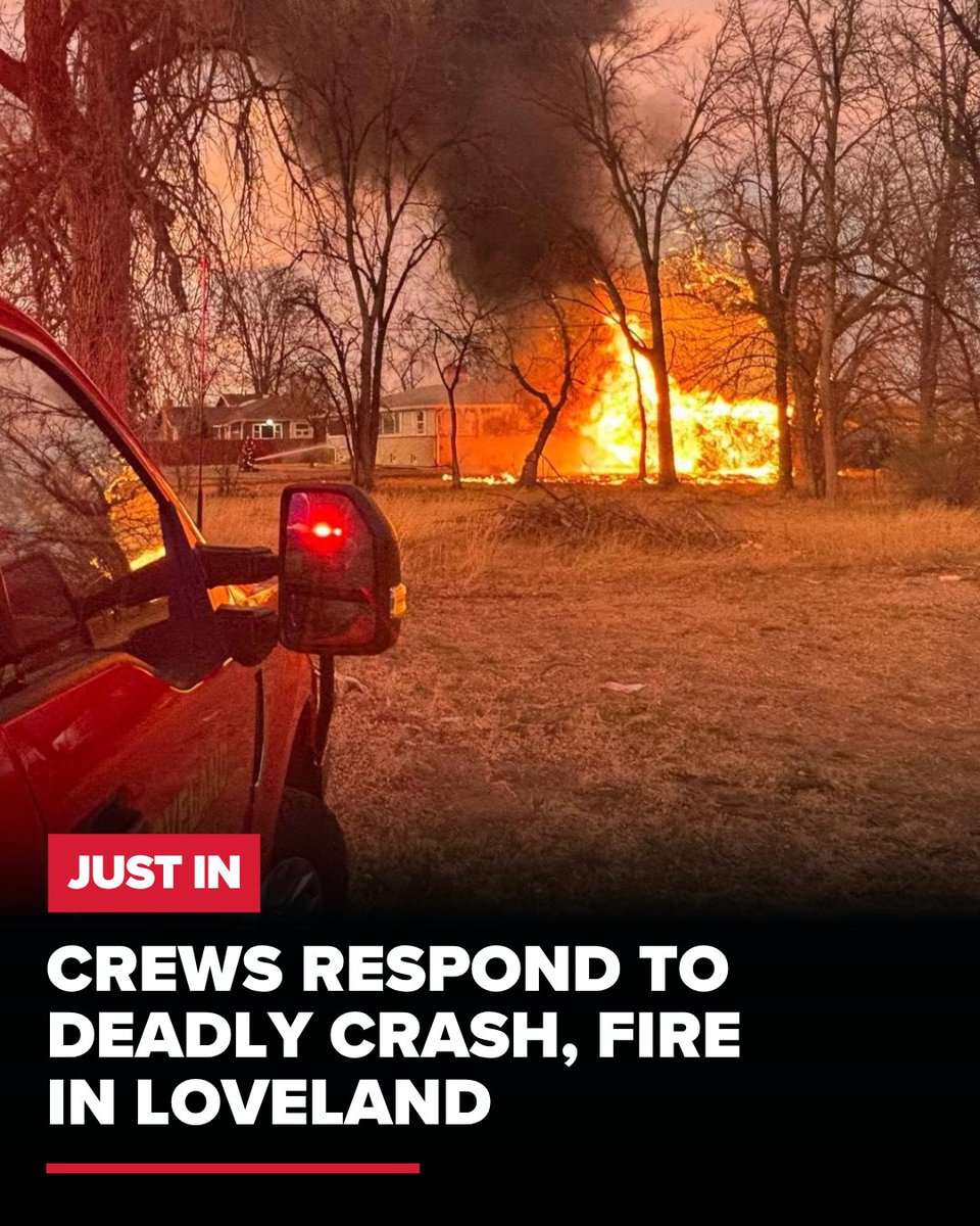 One person has died after a crash and garage fire in Loveland