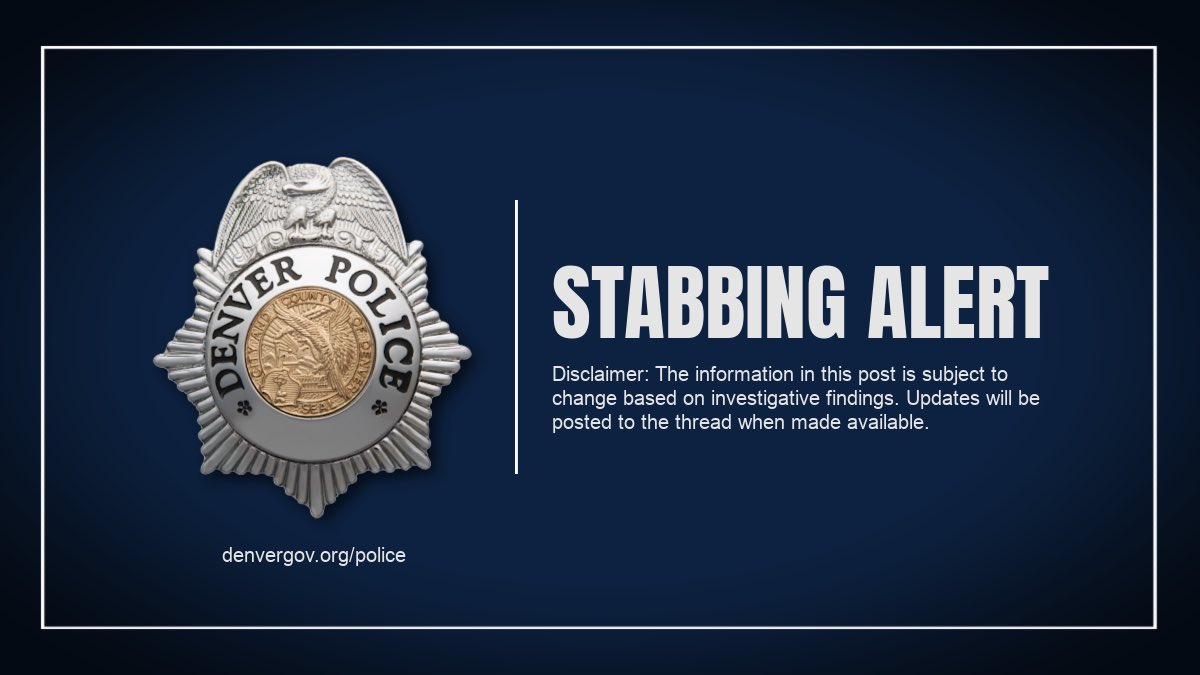 DPD is investigating a stabbing in the 300 block of N Acoma St. One person was transported to a local hospital. Extent of injuries unknown at this time.
